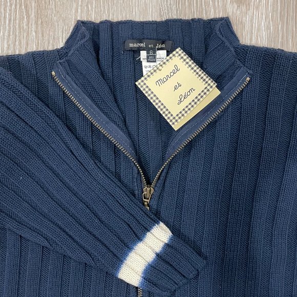 Marcel et Léon Ribbed Knit Zip Up Sweater - Picture 4 of 4